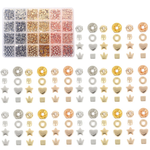 4 Boxes Ccb Spacer Beads Manual Necklace Beads
