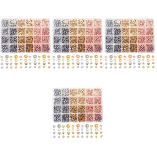 4 Boxes Ccb Spacer Beads Manual Necklace Beads 2