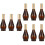 9 Unidades 100Ml Garrafas Formato Cabaça Marrom 6
