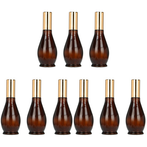 9 Unidades 100Ml Garrafas Formato Cabaça Marrom 1
