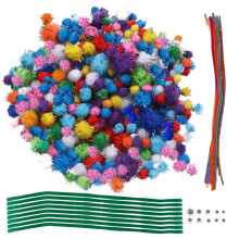 2 Sets Fuzzy Balls Crafts Diy Fur Plush Material Funny
