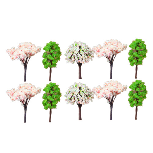 30 Pcs Mini Resin Trees for Micro Landscape DIY Models
