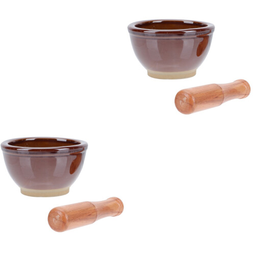 2 Sets And Pestle Manual Home Garlic Spice Tool 2