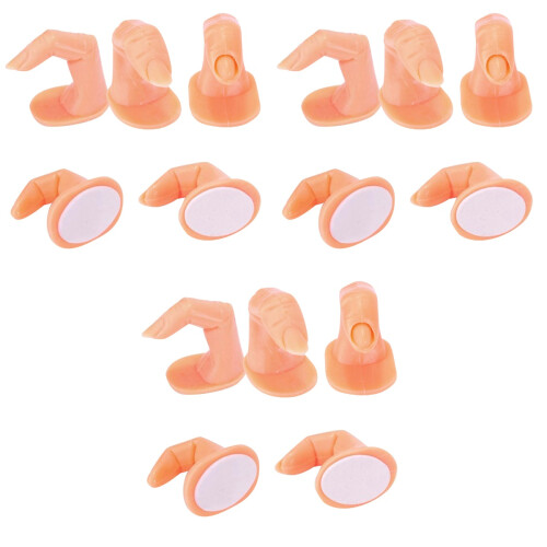 3 Pack False Fingers For Nail Art Manicures Training Tool Practice 2