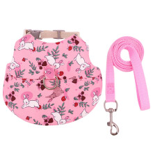 Rabbit harness with leash for small pets, pulling vest, leash, set for guinea pigs, pets, outdoor, adjustable walking color 4