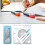 Protractor and Compass Set, Geometry Kit for Students, with Protractor, Ruler, More, blue 2
