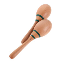 1 Pair of Wooden Maracas for Toddlers, ChildFriendly Percussion for Rhythm Development.