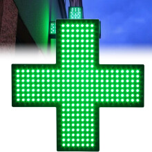 Flashing Dispensary Cross LED Neon Sign, 12 Inch Pharmacy Cross Sign For Medical Offices, Urgent Care, 24/7 Visibility
