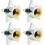 Tire Stem Valve Caps 4Pack Universal PentagramShaped Black Dust Covers For Wheels 5
