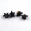 Tire Stem Valve Caps 4Pack Universal PentagramShaped Black Dust Covers For Wheels 4