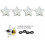 Tire Stem Valve Caps 4Pack Universal PentagramShaped Black Dust Covers For Wheels 2