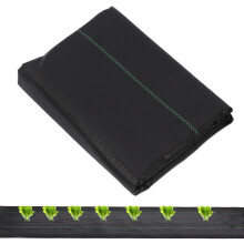 Heavyduty grass barrier, landscape fabric, garden grass control tarpaulin, black grass barrier 1x10m.
