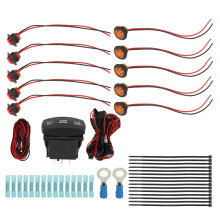 Plug-and-Play-Blinker-Set für UTVs, universelles, straßenzugelassenes Set mit Wippschalter und 12-V-Blinkerrelais, wasserdichte gelbe