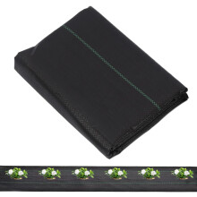 Garden Fabric Plant Cover, Grass Control Cloth Black Barrier for Landscaping, French Drains, 1x10m