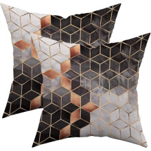 Polyester Fabric Modern Design, Linen Material Invisible Zipper Marble Abstract Throw Pillow Covers for Sofa Bed Car Chair, Square 18X18 Inch, Colorfu