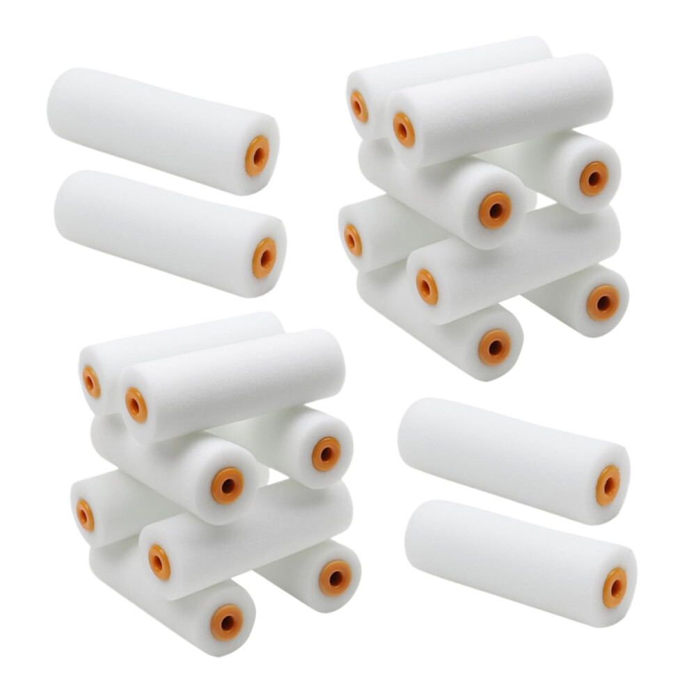 Mini Paint Rollers Sponge Rollers For Painting Small Roller Brushes White 9412369939951