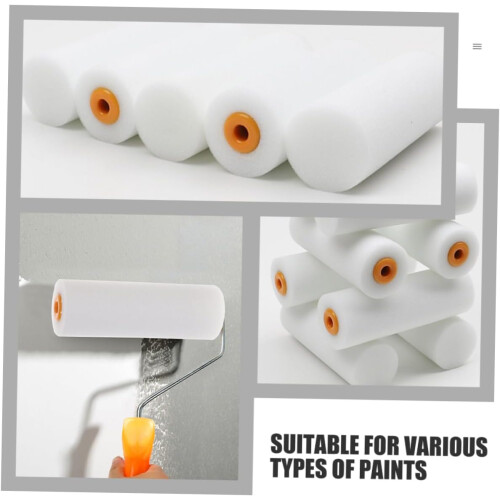 mini paint rollers sponge rollers for painting small roller brushes white 1