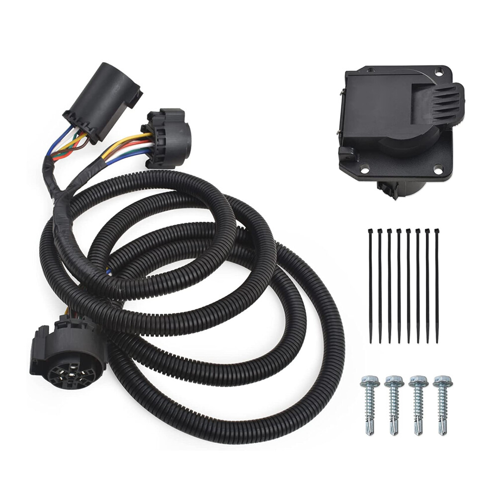 Connector Harness Extension Trailer Wiring Connector 7 Way Rv Wiring Plug Plug And Play Installation Snap Button Dust Cover Flexible Positioning 9138057903386