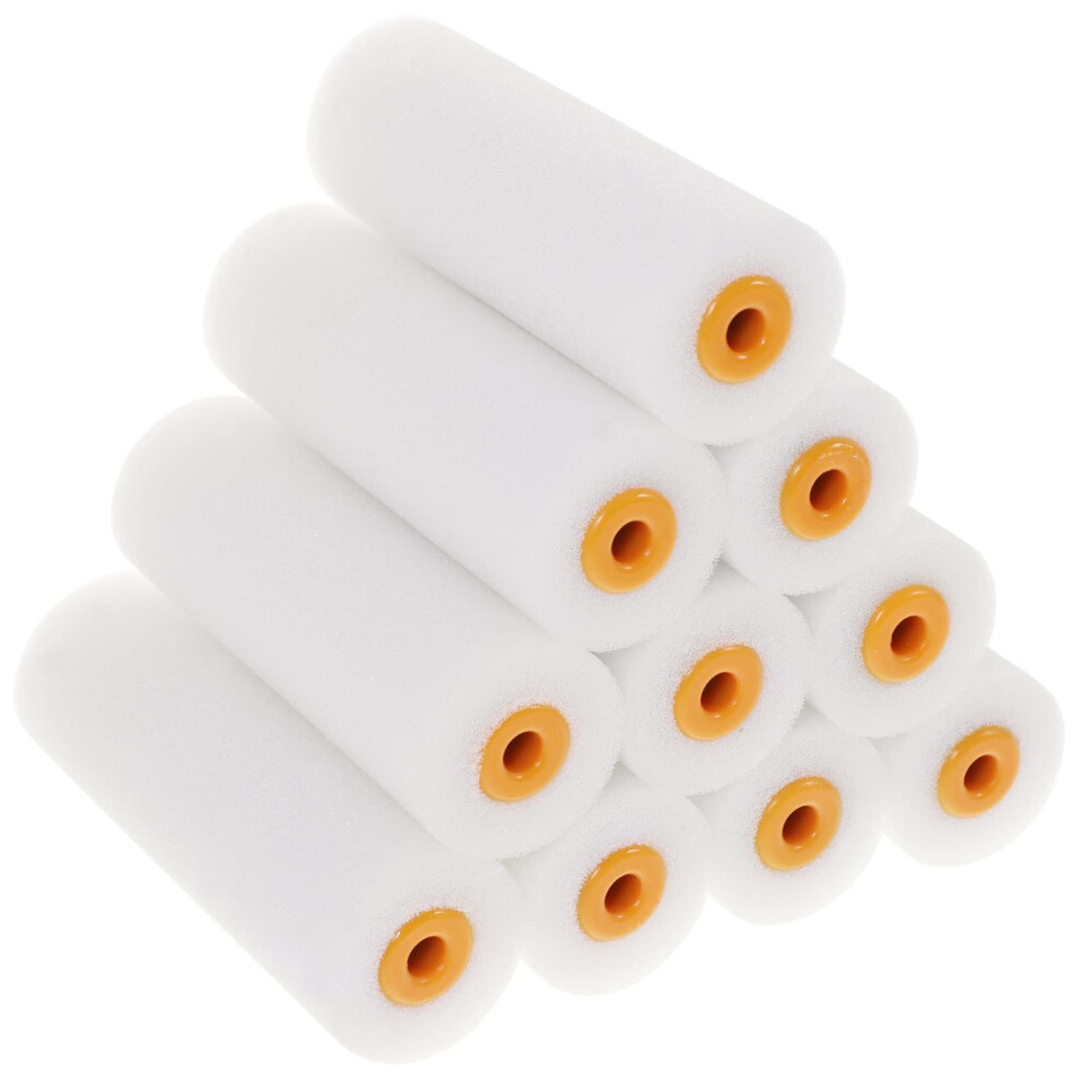 10Pack Density Foam Paint Rollers, Sponge Paint Rollers For Wall Painting, Foam Paint Roller Set, Abs White Foam Rollers For Smooth Painting. 9365049742450