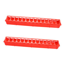 Poultry Feeding Troughs 2Pack AntiSplash For Chickens And Ducks Easy To Clean Garden Farm Use