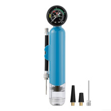 Portable Mini Pump For Inflating Sports Balls With Pressure Gauge, Handheld, Durable, Blue, Basketball Soccer Volleyball