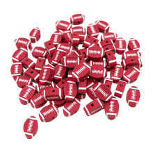 Pack of 200 SoccerThemed Soft Clay Beads for Handmade Jewelry and Craft Activities