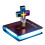 Magnetic Levitation Cross Table Lamp with Luminous Base LED Light 1