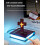 Magnetic Levitation Cross Table Lamp with Luminous Base LED Light 3