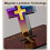 Magnetic Levitation Cross Table Lamp with Luminous Base LED Light 4