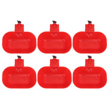 Automatic Poultry Drinking Bowls 6Pack G1/8 Male Thread Red Plastic Water Dispensers for Chicken and Duck