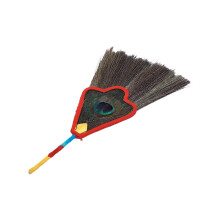 Handcraft Peacocks Hand Fan Tibetan Art Piece With-mediumsize