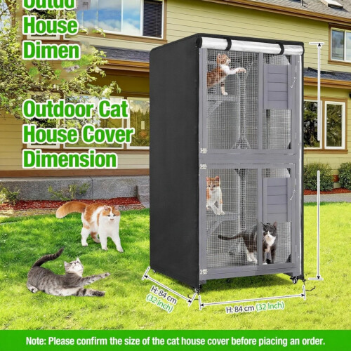 Indoor Pet Cage Cover Ventilated Meshes Airflows Comfortable for 2
