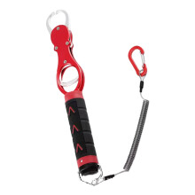 Fish Lip Grabber HeavyDuty Fishing Tool, NonSlip Lip Gripper, Strength Handle for Saltwater and Freshwater Red