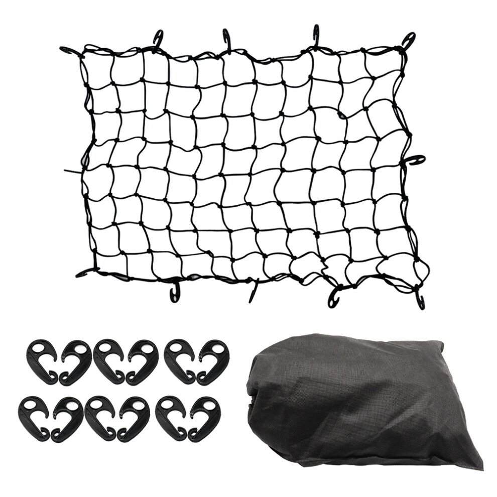 Mesh Netting For Cargo Carrier With Tight Mesh And Easy Storage Durable Bungee Net Stretchable Design Latex Construction Heavy Duty Adjustable Size 9190834887449