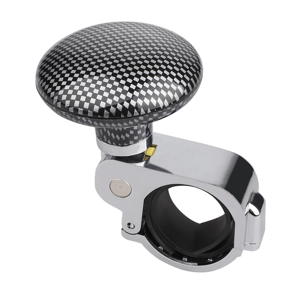 Steering Wheel Control Knob Smooth Turns And Less Effort Easy To Install No Tools Required Carbon Fiber Rotate 90 Degrees Improve Your Driving 9190834887364