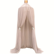 Quick Easy Installation Bed Canopy, Princess Bed Curtain with Stainless Steel Hook for Mosquito Net Function, Round Lace Dome Bedroom Decoration, Skin
