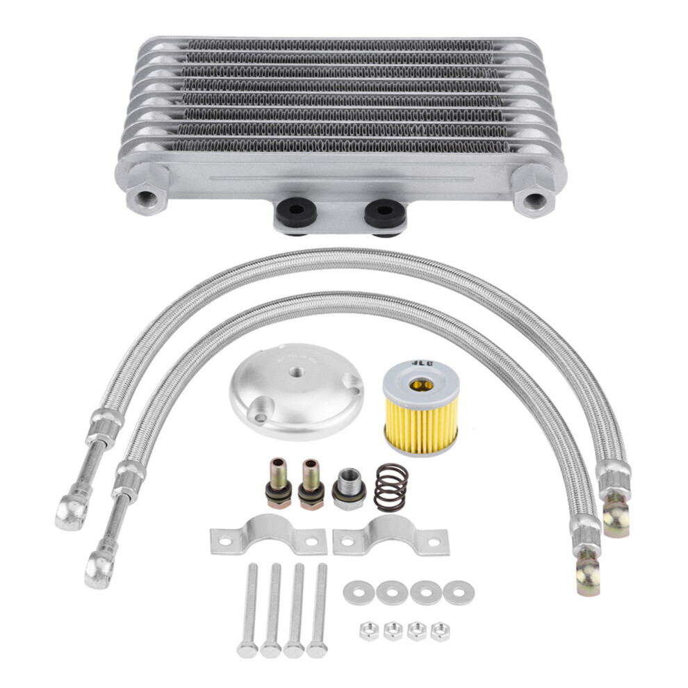 Engine Oil Cooling Radiator System Quick Cooling Reduce Engine Wear Dur Motorcycle Oil Cooler Increase Power Easy To Install Improve Engine 9190834460680