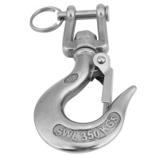 Schnellverschluss-Karabinerhaken aus Edelstahl, drehbarer Hebebügel, Kettenhaken, seewasserbeständig, 360-Drehung, einstellbarer Hubwinkel