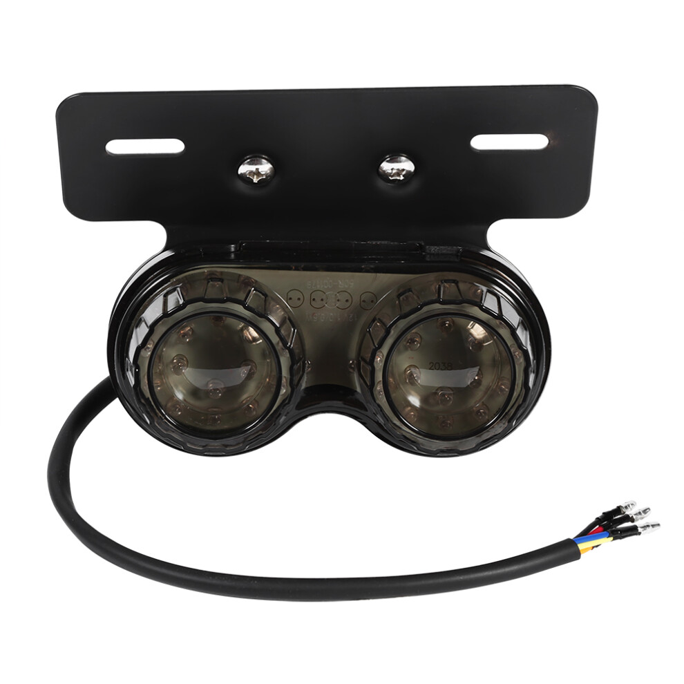 Running Brake Turn Signal Integrated Motorcycle Tail Universal Fit Maximum Visibility Super Bright Adjustable Mounting Holes License Light 9437117546571