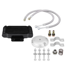 Cooling Radiator Quick Cooling Engine Oil Cooler System For Motorcycles Reduce Engine Wear Durable Design Increase Power Universal Fit Easy To Install