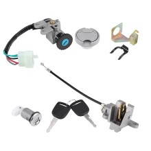 Tapón con interruptor de encendido de 5 pines, cerradura de llave, tapa del tanque de gasolina, juego de repuesto para scooter y ciclomotor,