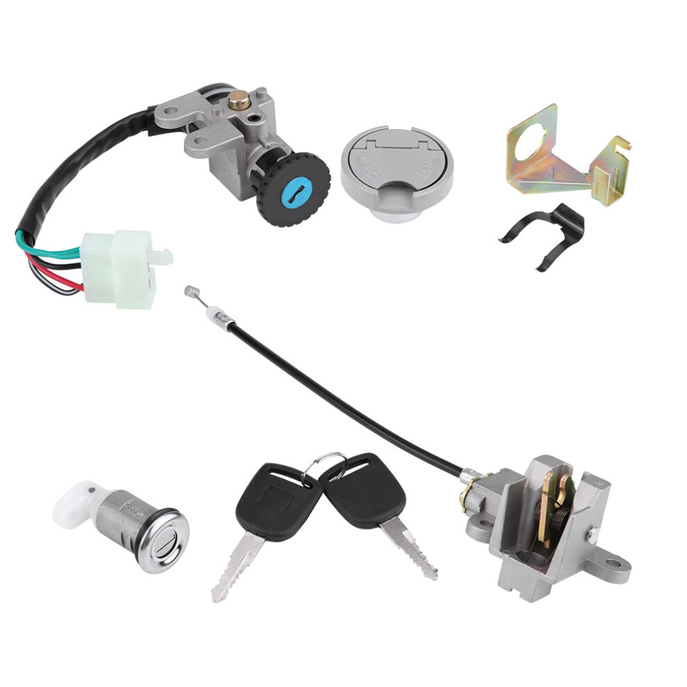 Plug With 5 Pins Ignition Switch Key Lock Gas Tank Cap Set Scooter Moped Replacement 3 Position Switch Aftermarket Replacement Part High Performance 9190834461205