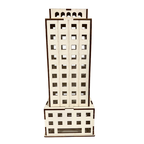 Wooden Apartment Assembled Model Miniature Architectural-6