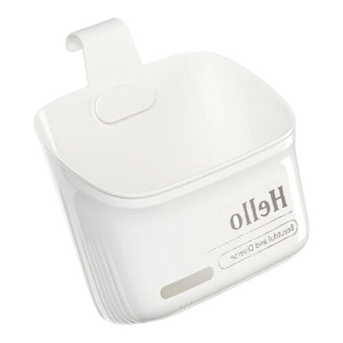 Wall Mounted Storage Basket Hanging Container for-White L