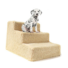 Pet Ladder for Cats and Small Practical Stairs for Easy Reach of Favourite Places Beige NonSlip to Assemble Tool