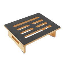 Solid Wooden Step Stool NonSlip Footstool for Kitchen Bathroom EcoFriendly, 39.8x32x8.8cm