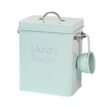 Metal Laundry Room Container Detergent Powder Storage Modern Organizer With Washing Powder Display Canister Box