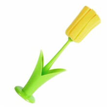 Bottle Brush Sponge 2Pack LongHandle Dish Brush For Coffee Mugs, Wine Bottles, Baby Bottles  Yellow (2)