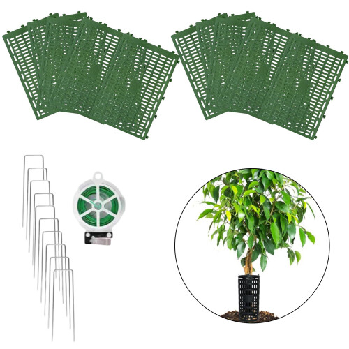 Tree Trunk Protectors Cover Using Recyclable Plastic-Green 1