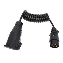 Connettore piatto per rimorchio per adattatore spina rimorchio Adattatore cablaggio a spirale Cavo a spirale retrattile con terminali in ottone